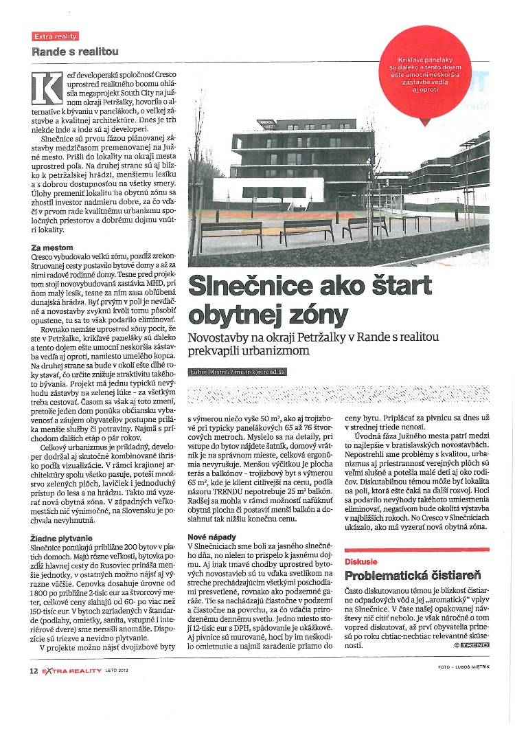 Slnečnice ako štart obytnej zóny