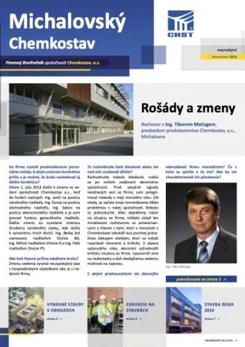 Michalovský Chemkostav 04/2014